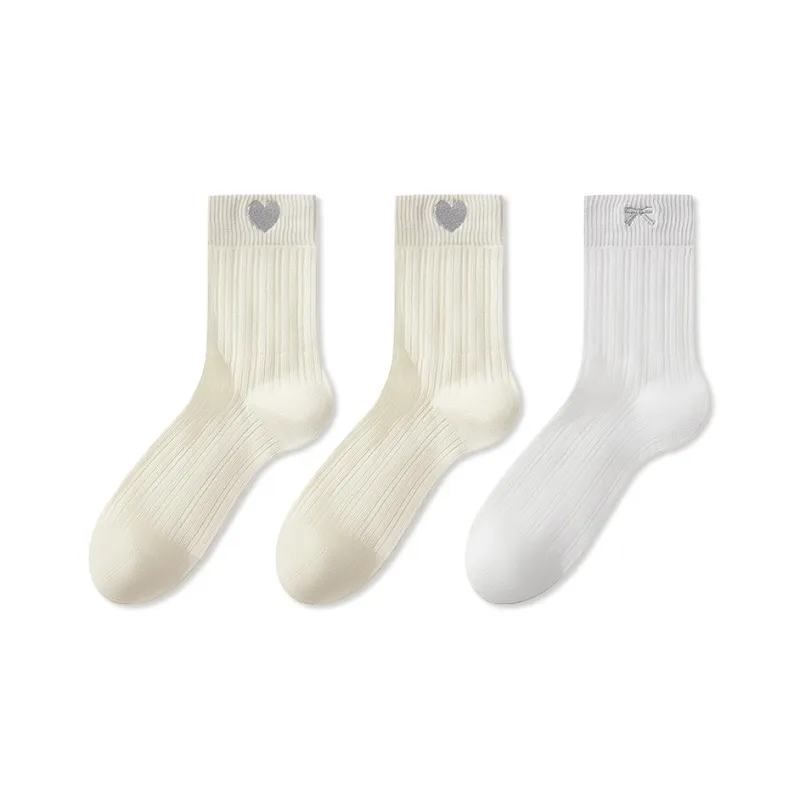 JIAZINI Mid Calf Socks Women's 3 Pack-11