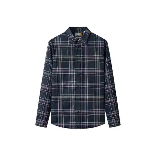 Timberland Shirt Men's Dark Blue Sapphire/Wheat