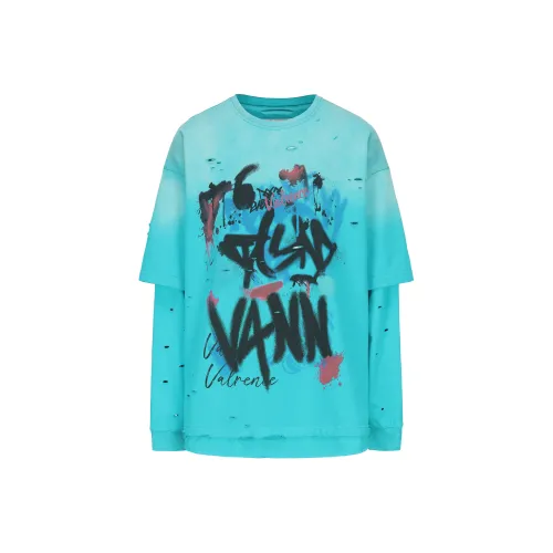 VANN VALRENCÉ Sweatshirt Unisex Teal Pine Blue