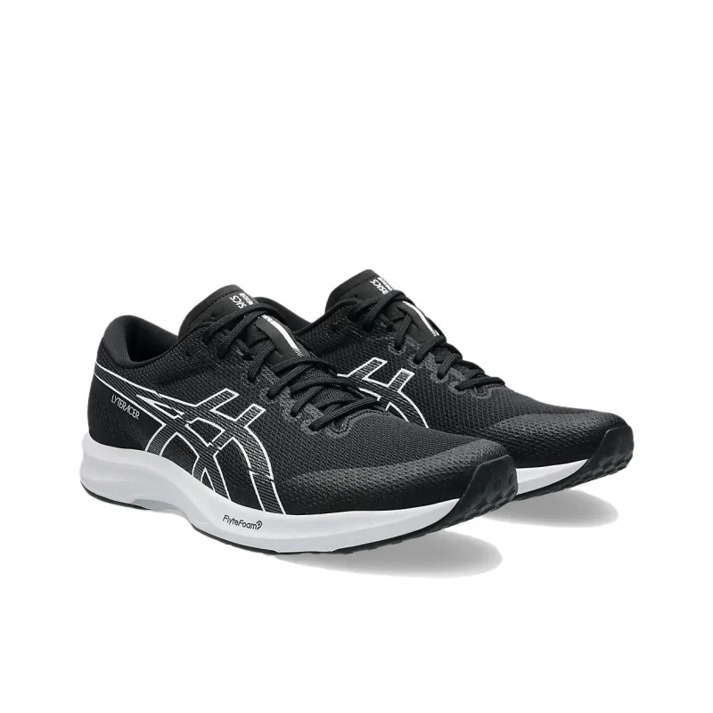 Asics LYTERACER 6 Anti Slip Wear Resistant Low Top Training Running Shoes Men's Black White-2