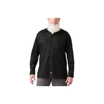 Dickies Flex Relaxed Fit Long Sleeve Work Shirt Shirt Men's Black