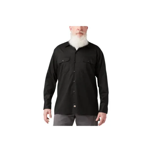 Dickies Flex Relaxed Fit Long Sleeve Work Shirt Shirt Men's Black
