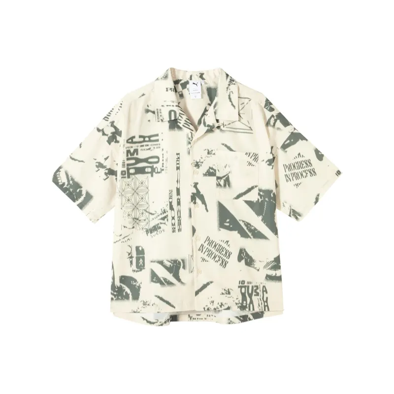 PUMA SS24 D AOPSHORTSLEEVE Shirt Unisex Snow White-0