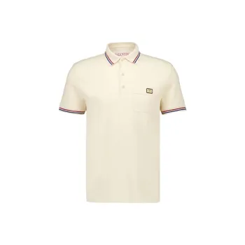 Valentino Logo Embroidered Button Detailed Polo Shirt