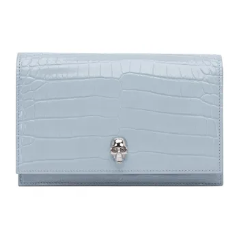 Alexander McQueen Calfskin Shoulder Bag Women's Light Blue