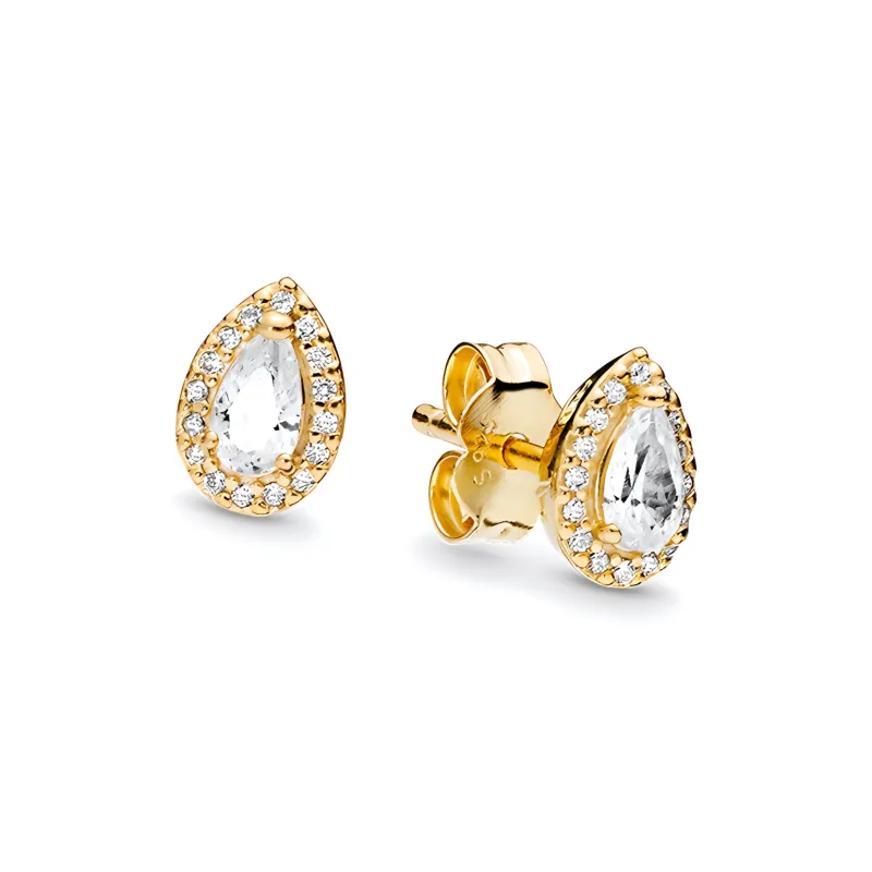 Pandora Stud Earrings Women's Gold-2