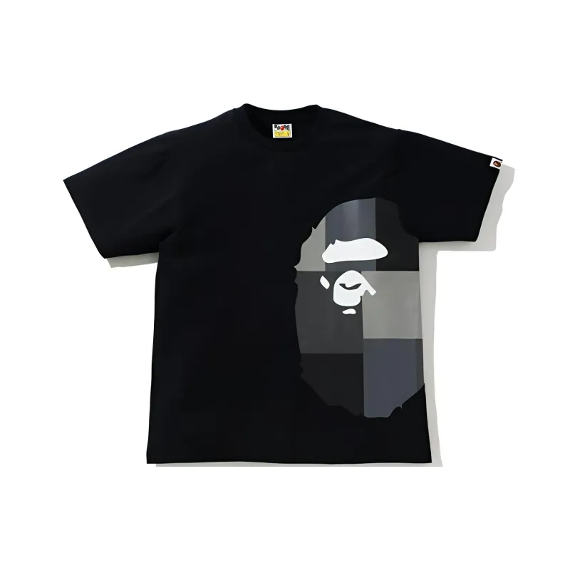 A BATHING APE Color Block Side Big Ape Head Tee-0