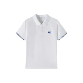 KARL LAGERFELD SS25 Polo Shirt Men's White