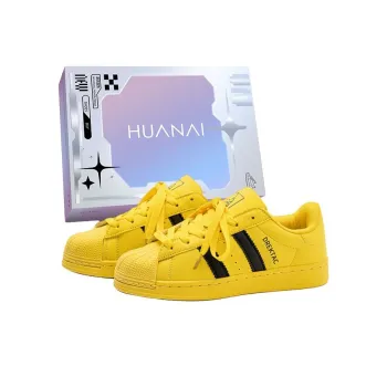 HUANAI Low Top Skateboard Shoes Unisex Electric Mother Yellow