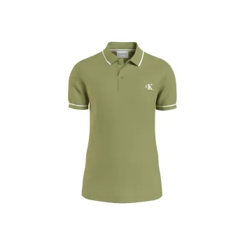 Calvin Klein Logo embroidered Piqué Polo Shirt