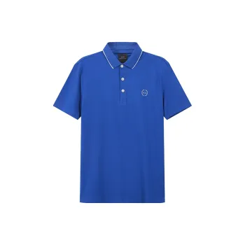 ARMANI EXCHANGE Polo Shirts Men Sea Blue