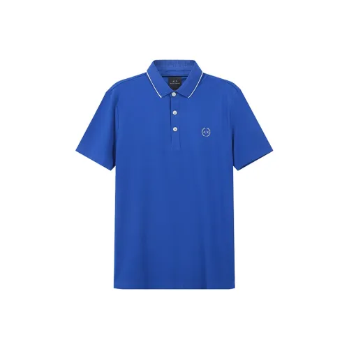 ARMANI EXCHANGE Polo Shirts Men Sea Blue