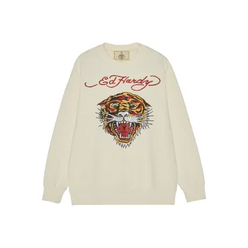Ed Hardy Polo Shirt Men's Ivory White