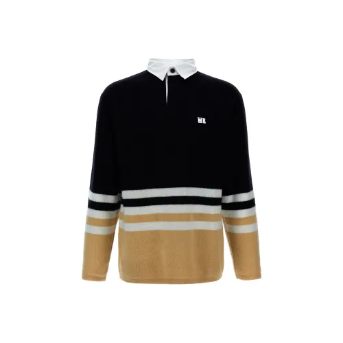Wales Bonner Cypher Logo Embroidered Knitted Polo Shirt