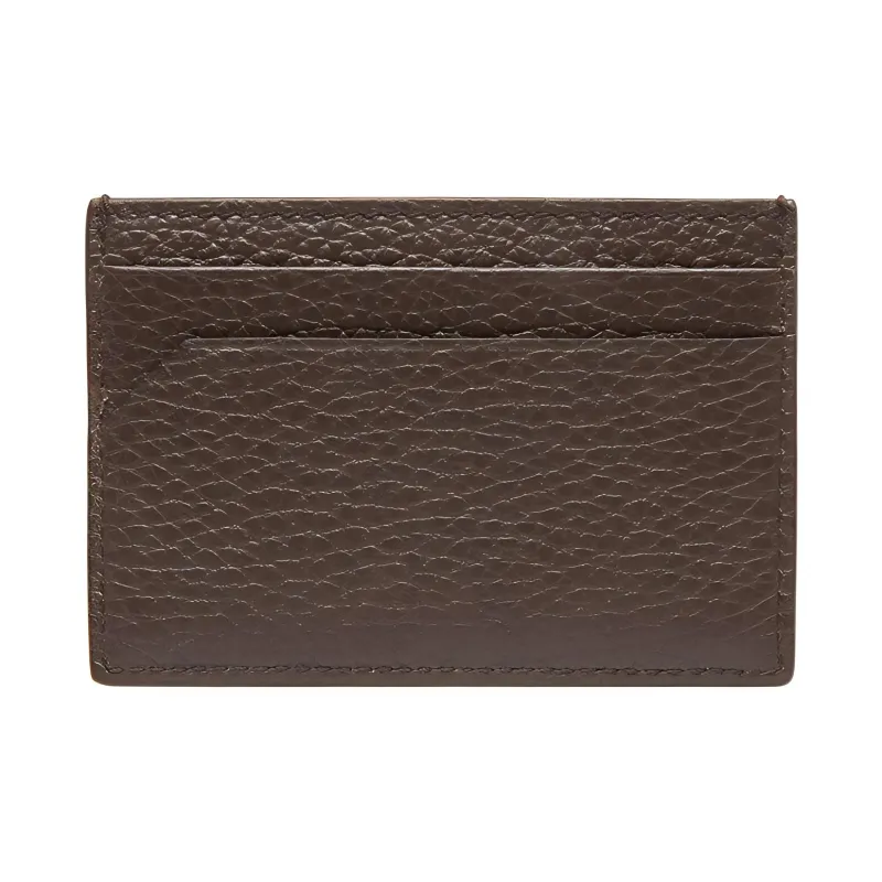 BALLY Leather With Deerskin Card Holder Men's Brown-1
