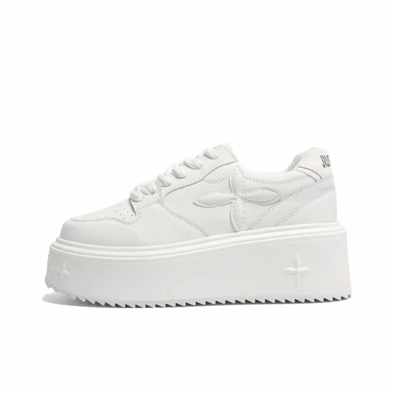 ABCYLM Slip Resistant Cushioning With Impact Resistance Low Top Skateboard Shoes Women's White-0