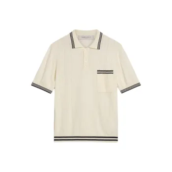Golden Goose Short Sleeved Knitted Polo Shirt