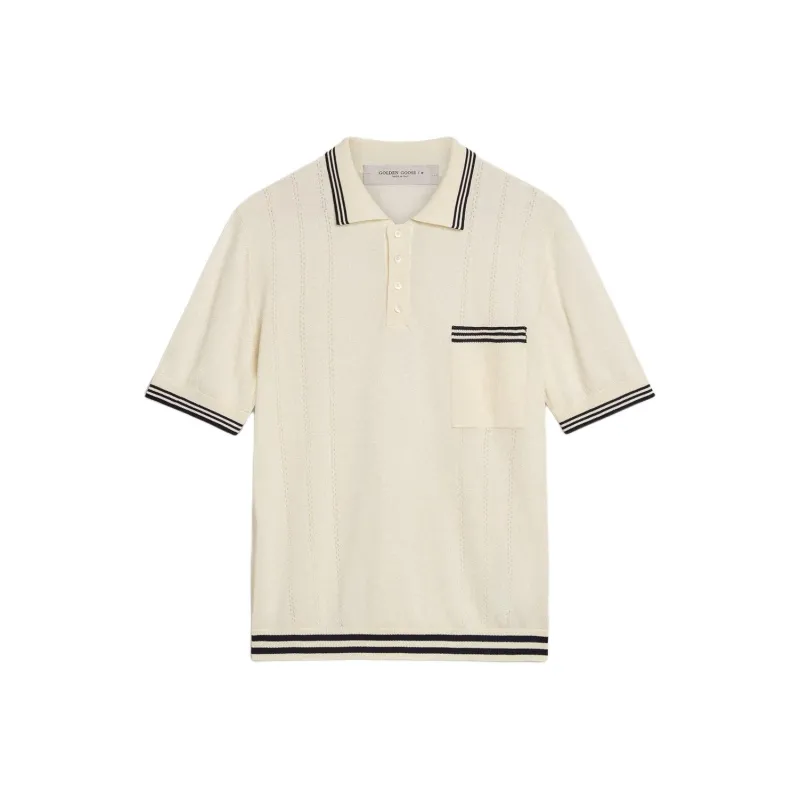Golden Goose Short Sleeved Knitted Polo Shirt-0