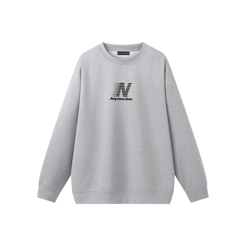 Anyveiw Crew Neck Thickened Pullover Long Sleeved Sweatshirt Unisex-5