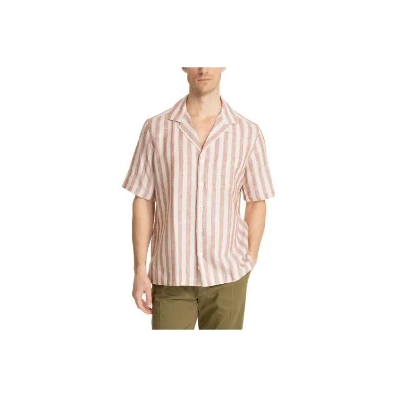 LARDINI Striped Linen Shirt-0