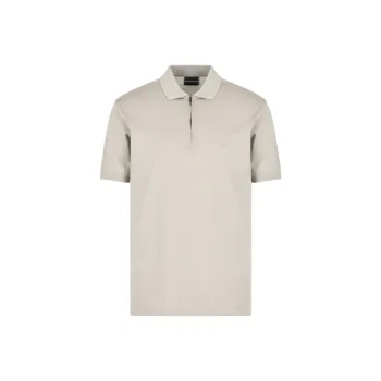 EMPORIO ARMANI Asv Lyocell blend Jersey Polo Shirt With Zip