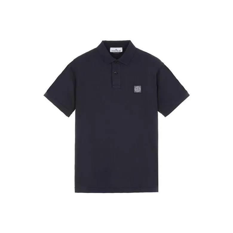 STONE ISLAND Logo Patch Short Sleeved Polo Shirt-0