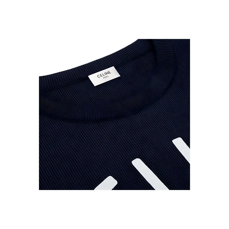 CELINE Paris Crew Neck Sweater In Cotton-4