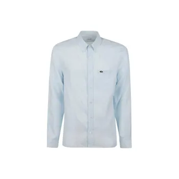 LACOSTE Logo embroidered Linen Shirt