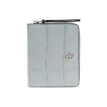 TORY BURCH Robinson Leather Wallet Women's Light Blue