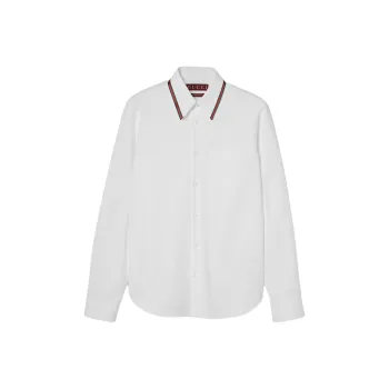 GUCCI Web Stripe Trim Oxford Shirt