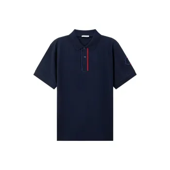 Moncler Tricolour Cotton piqué Polo Shirt