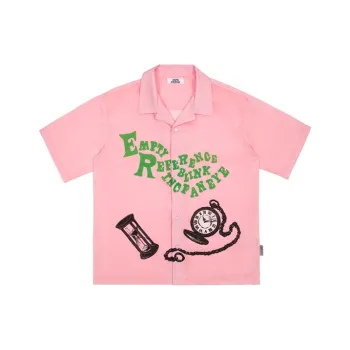 EMPTY REFERENCE Short Sleeved Shirt Unisex Pink