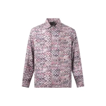 EMPORIO ARMANI FW22 Shirt Men's Gray Pink
