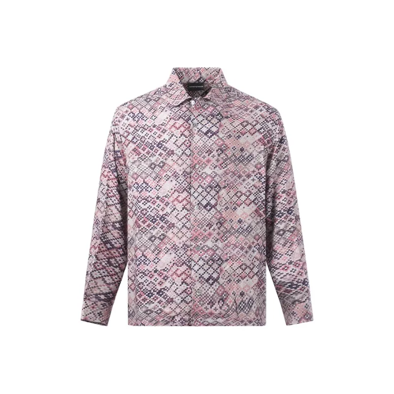 EMPORIO ARMANI FW22 Shirt Men's Gray Pink-0