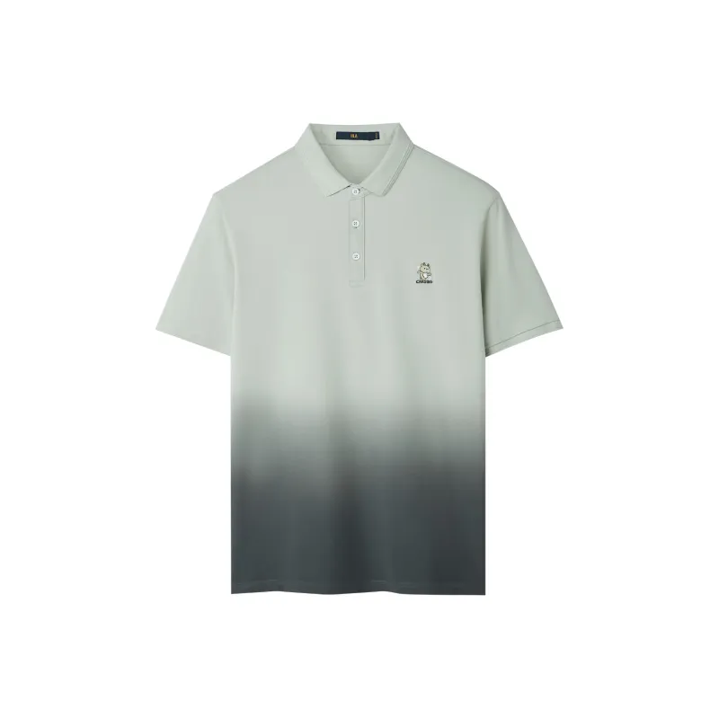 HLA Polo Shirts Men Light Green Gradient 62-0