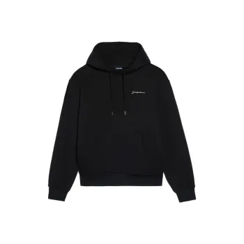 Jacquemus Le Sweatshirt Brode Embroidered Logo Regular Fit Hoodie