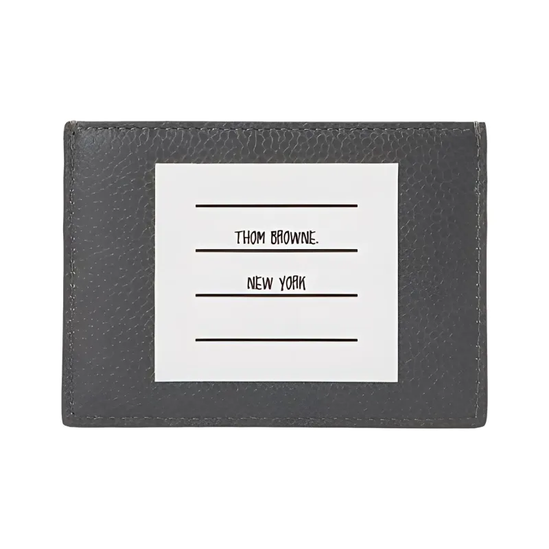 THOM BROWNE· Calfskin Cropped Wallet Men's Gray-0
