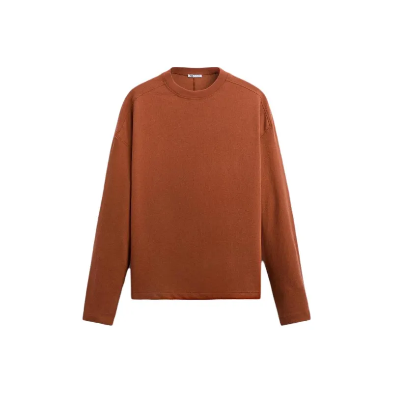 ZARA Sweatshirt Men's Brick Red-0