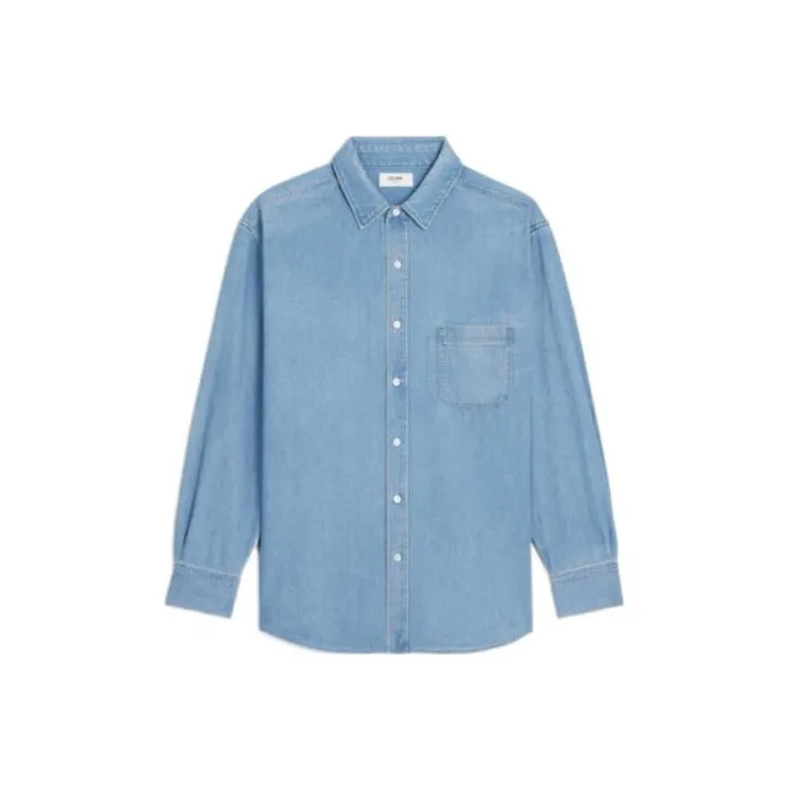 CELINE Vintage Stone Denim Shirt-0