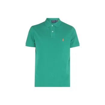 Polo Ralph Lauren Logo Embroidered Straight Hem Polo Shirt
