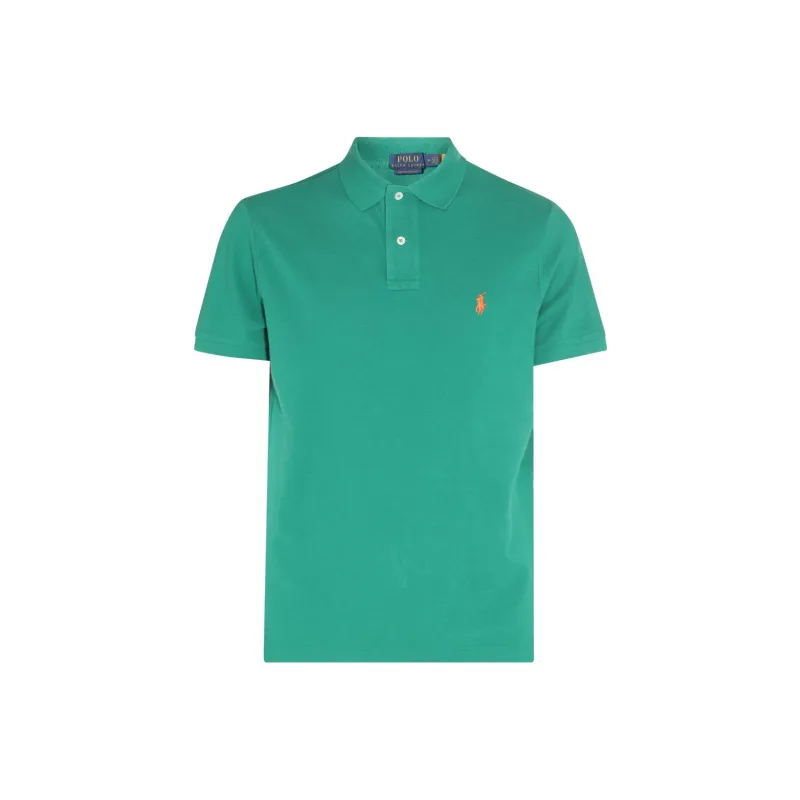 Polo Ralph Lauren Logo Embroidered Straight Hem Polo Shirt-0
