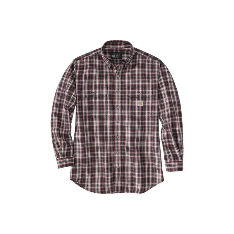 Carhartt 104507 TWILL LONG-SLEEVE PLAID SHIRT Shirt LOOSE FIT Men's-0