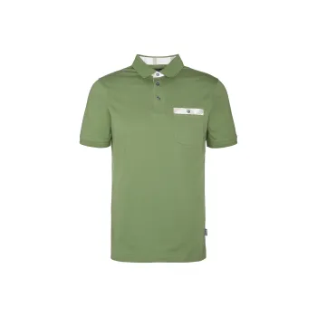 BARBOUR Hirstly FW24 Polo Shirt Men's Pea Green
