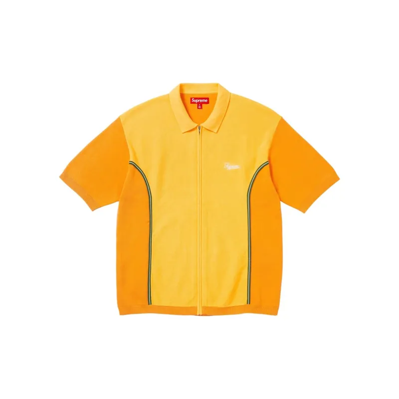 Supreme Piping Zip Up Polo-0