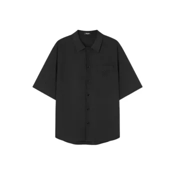VERSACE Medusa Chains Embroidered Short Sleeved Shirt