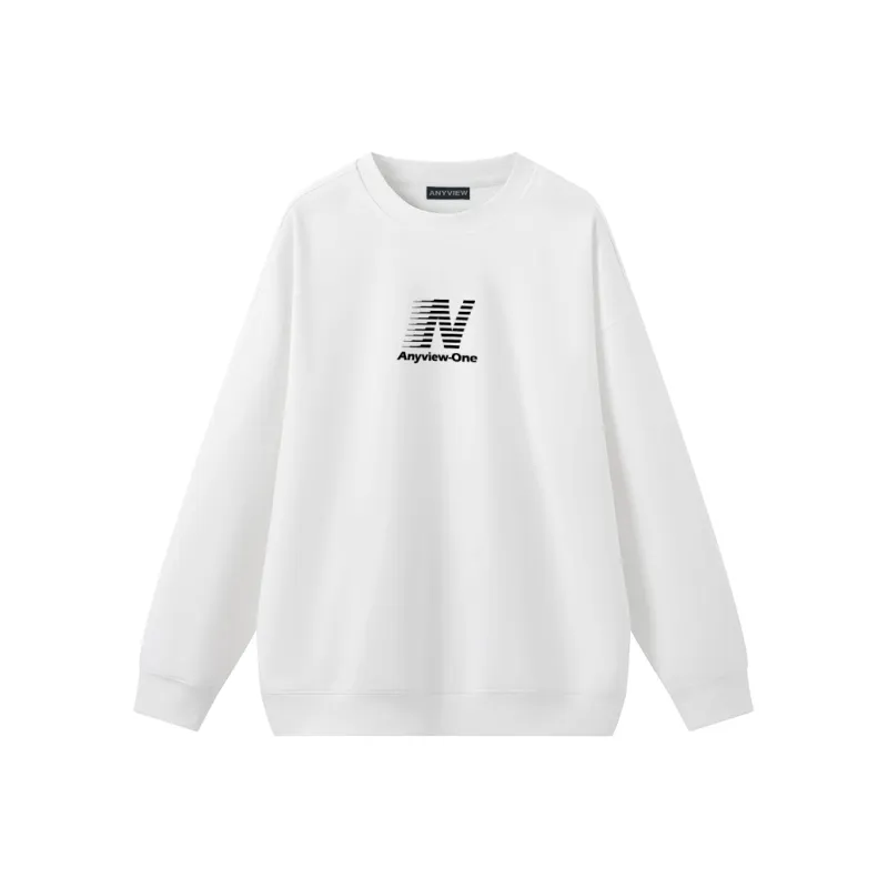 Anyveiw Crew Neck Thickened Pullover Long Sleeved Sweatshirt Unisex-3