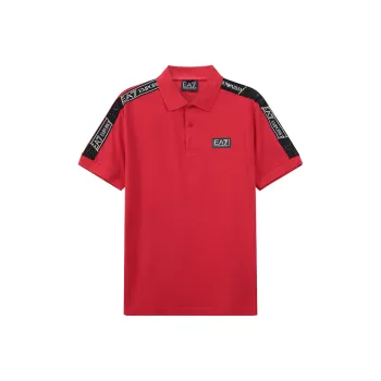 EMPORIO ARMANI EA7 SS23 Polo Shirt Men's Red