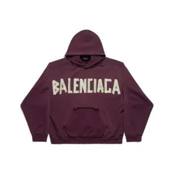 Balenciaga Tape Type Ripped Sweatshirts Men Deep Red