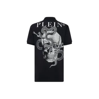 PHILIPP PLEIN Logo patch Cotton Polo Shirt