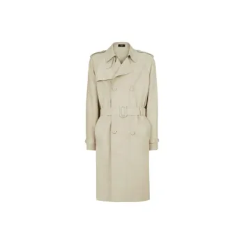 FENDI Coats Men Light Gray